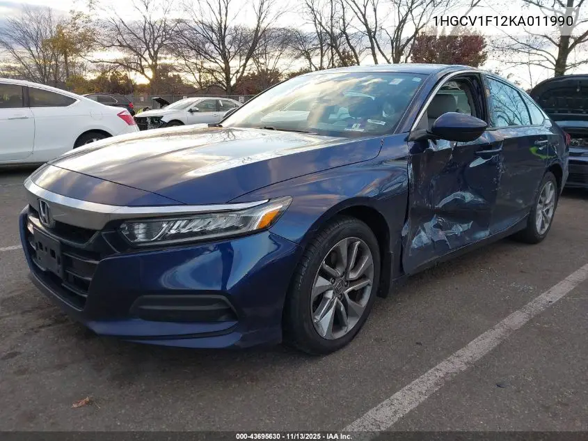 1HGCV1F12KA011990 2019 Honda Accord Lx