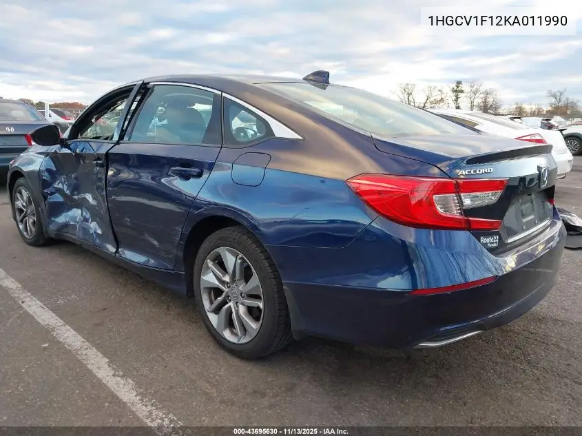 1HGCV1F12KA011990 2019 Honda Accord Lx