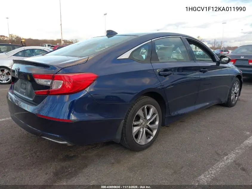 1HGCV1F12KA011990 2019 Honda Accord Lx