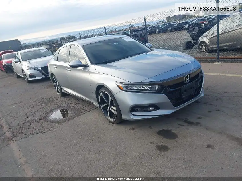 1HGCV1F33KA166503 2019 Honda Accord Sport