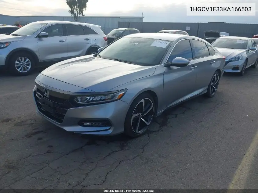 1HGCV1F33KA166503 2019 Honda Accord Sport