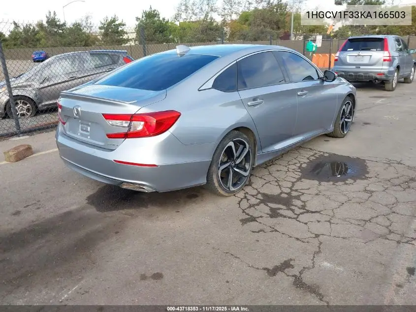 1HGCV1F33KA166503 2019 Honda Accord Sport