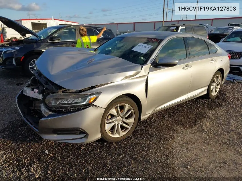 1HGCV1F19KA127803 2019 Honda Accord Lx
