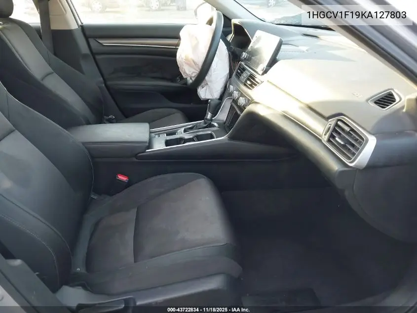 1HGCV1F19KA127803 2019 Honda Accord Lx