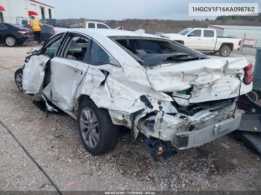 1HGCV1F16KA098762 2019 Honda Accord Lx