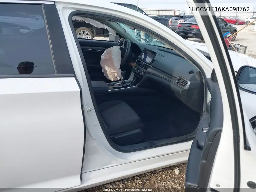 1HGCV1F16KA098762 2019 Honda Accord Lx