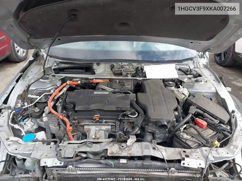 1HGCV3F9XKA007266 2019 Honda Accord Hybrid Touring