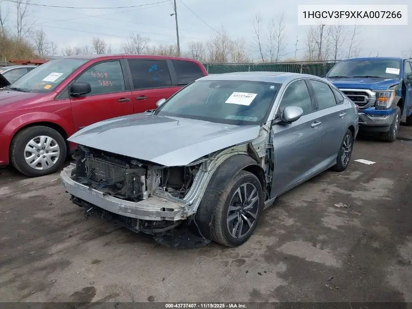 1HGCV3F9XKA007266 2019 Honda Accord Hybrid Touring