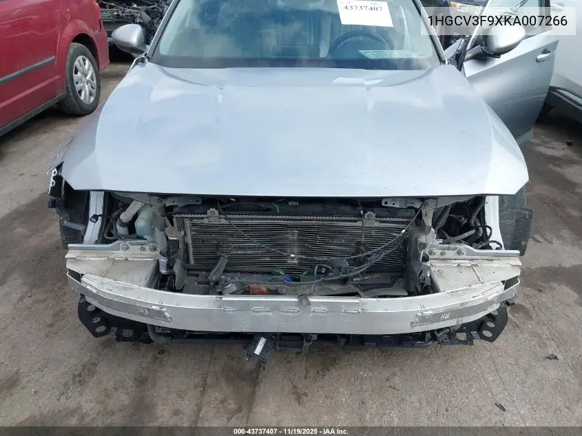 1HGCV3F9XKA007266 2019 Honda Accord Hybrid Touring