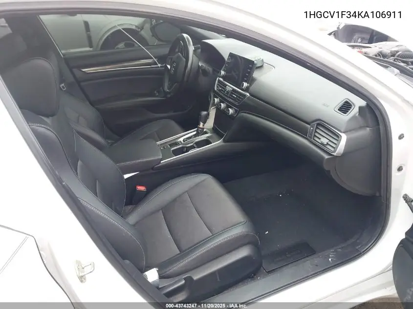 1HGCV1F34KA106911 2019 Honda Accord Sport