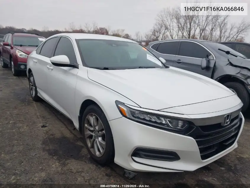 1HGCV1F16KA066846 2019 Honda Accord Lx