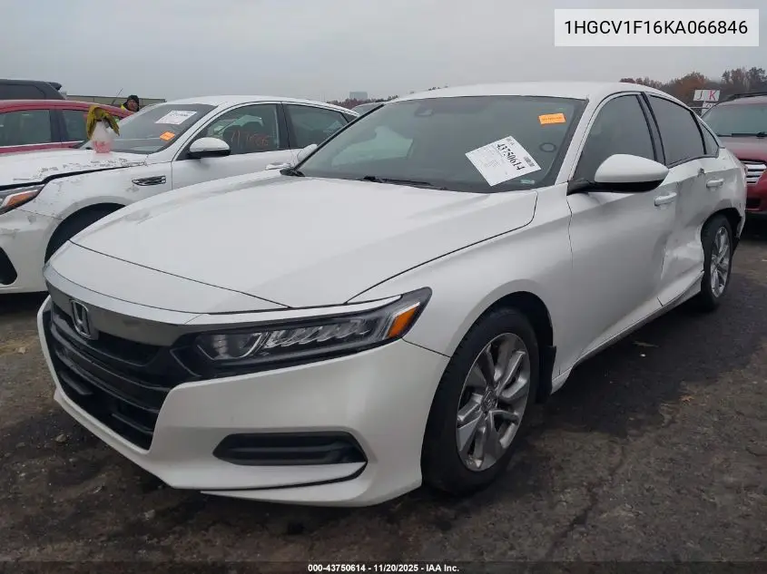 1HGCV1F16KA066846 2019 Honda Accord Lx