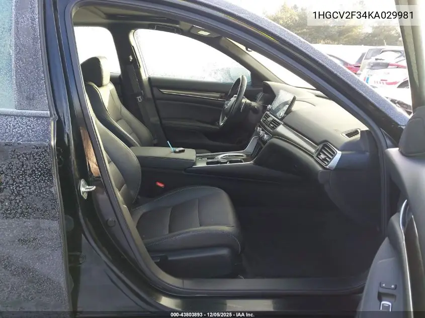 1HGCV2F34KA029981 2019 Honda Accord Sport 2.0T