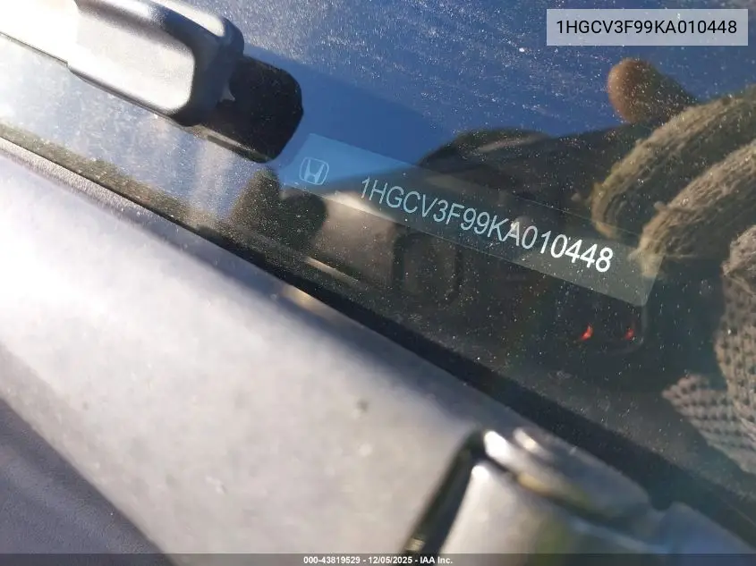 1HGCV3F99KA010448 2019 Honda Accord Hybrid Touring
