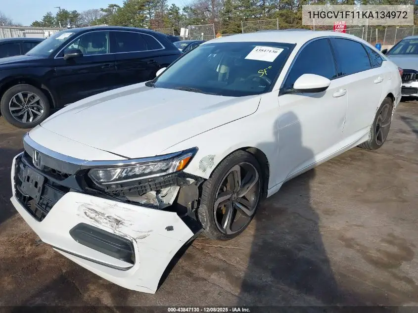 1HGCV1F11KA134972 2019 Honda Accord Lx