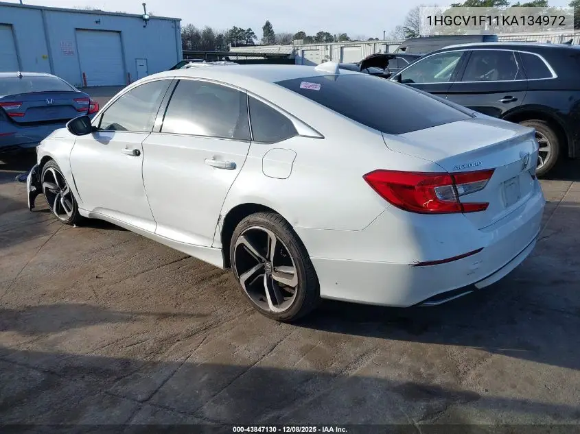 1HGCV1F11KA134972 2019 Honda Accord Lx