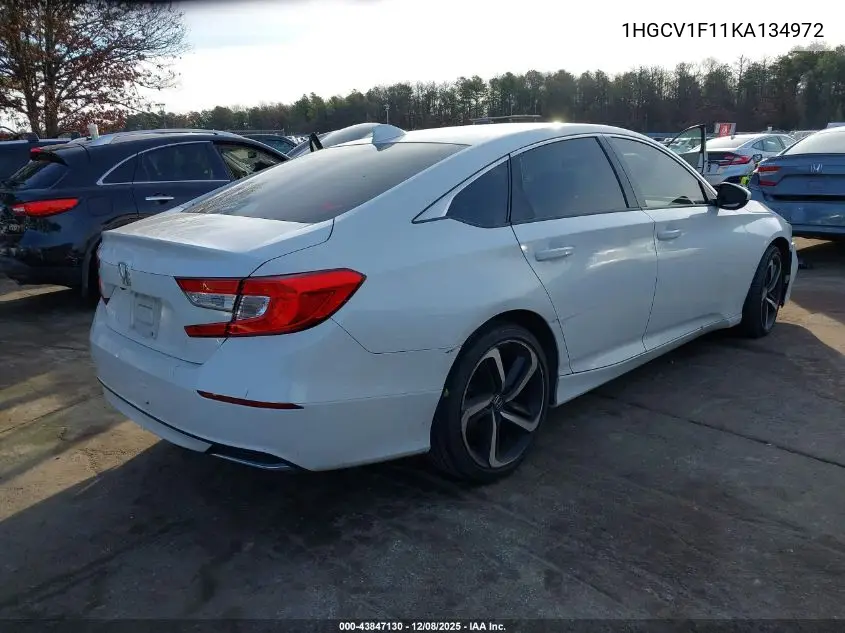 1HGCV1F11KA134972 2019 Honda Accord Lx