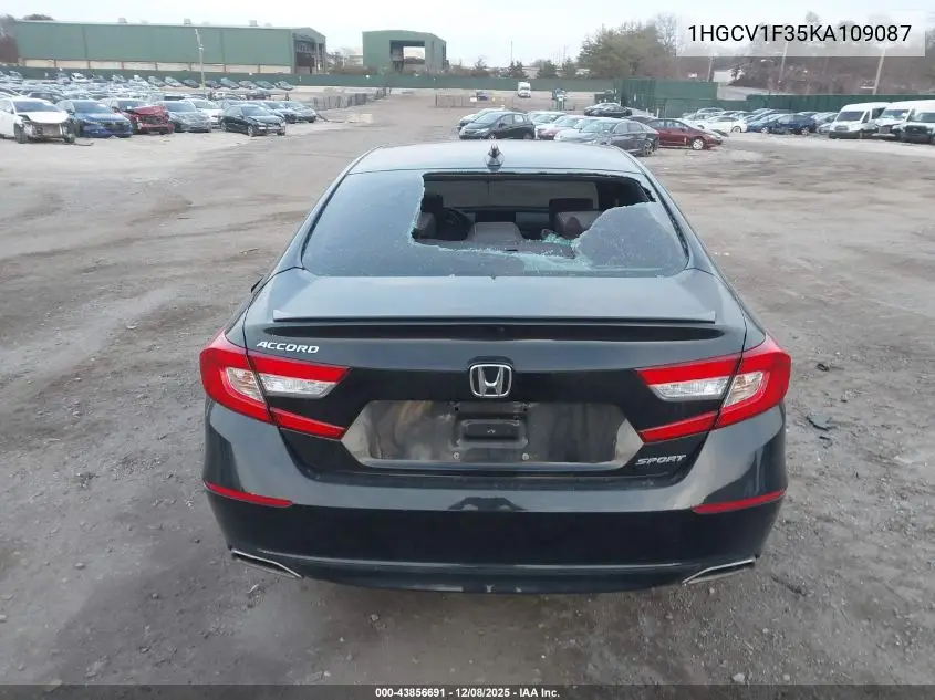 1HGCV1F35KA109087 2019 Honda Accord Sport