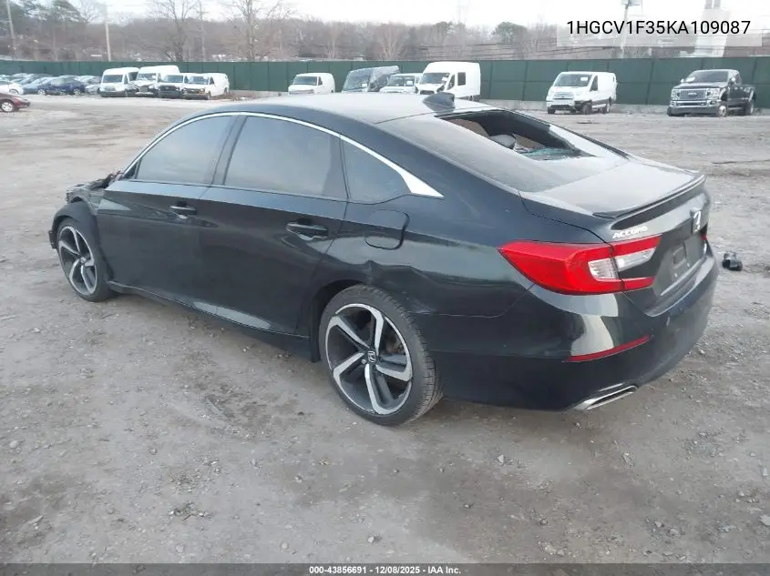 1HGCV1F35KA109087 2019 Honda Accord Sport
