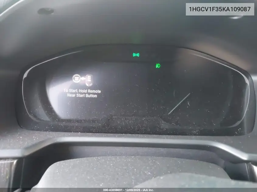 1HGCV1F35KA109087 2019 Honda Accord Sport