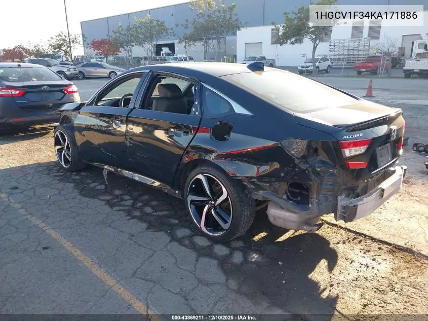 1HGCV1F34KA171886 2019 Honda Accord Sport