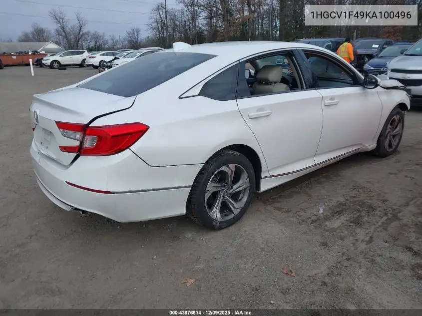 1HGCV1F49KA100496 2019 Honda Accord Ex