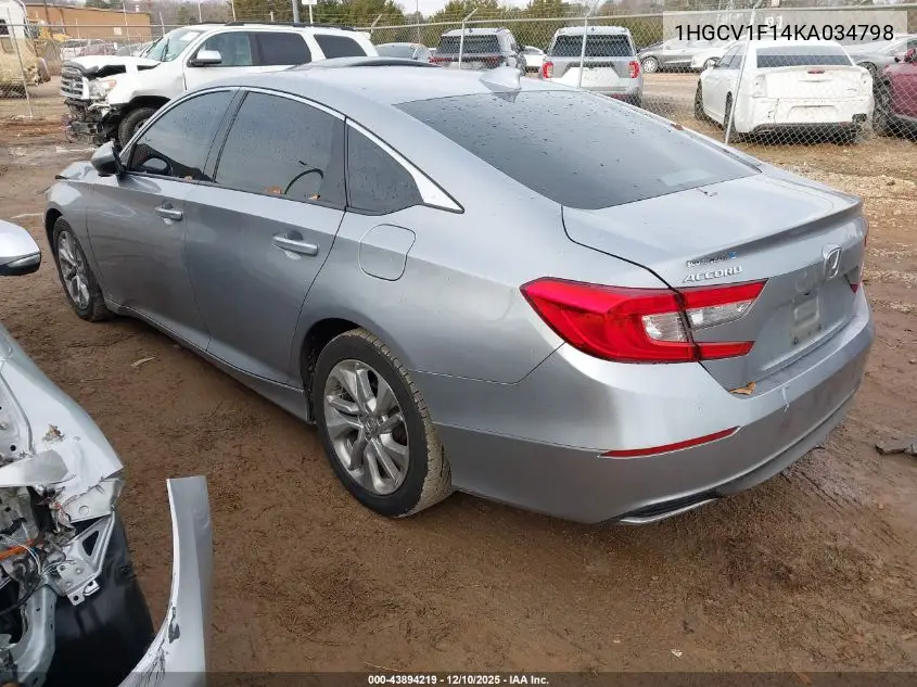 1HGCV1F14KA034798 2019 Honda Accord Lx