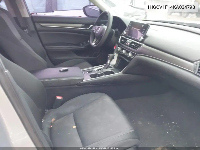 1HGCV1F14KA034798 2019 Honda Accord Lx