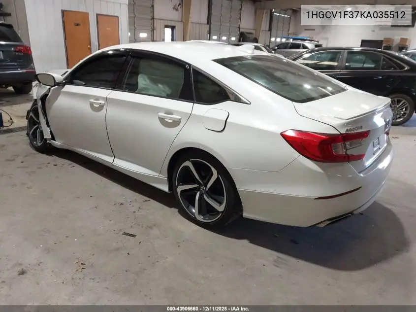 1HGCV1F37KA035512 2019 Honda Accord Sport