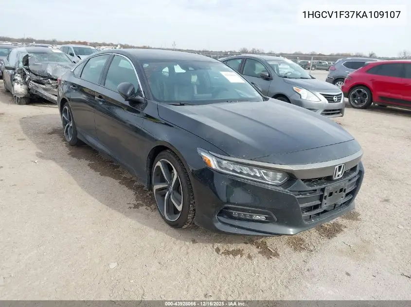 1HGCV1F37KA109107 2019 Honda Accord Sport