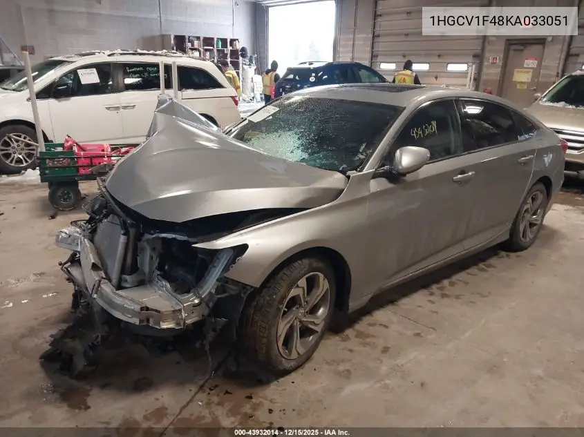 1HGCV1F48KA033051 2019 Honda Accord Ex