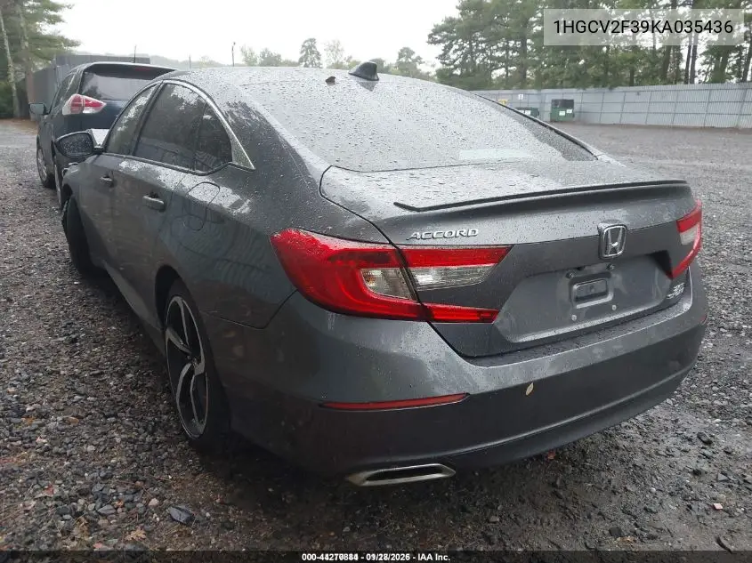 1HGCV2F39KA035436 2019 Honda Accord Sport 2.0T