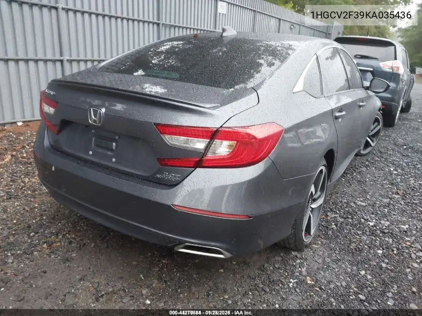 1HGCV2F39KA035436 2019 Honda Accord Sport 2.0T