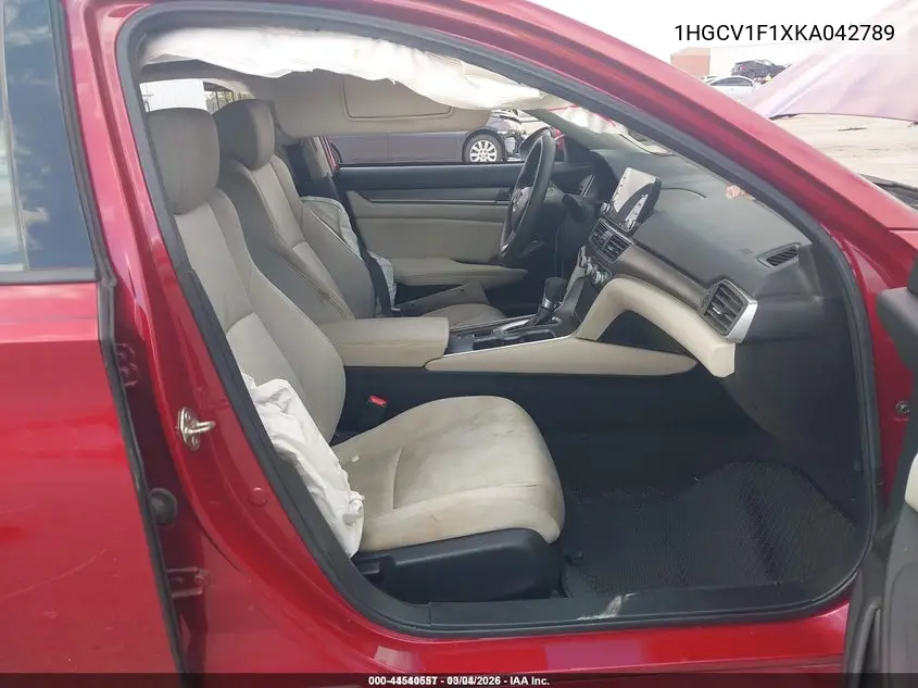 1HGCV1F1XKA042789 2019 Honda Accord Lx