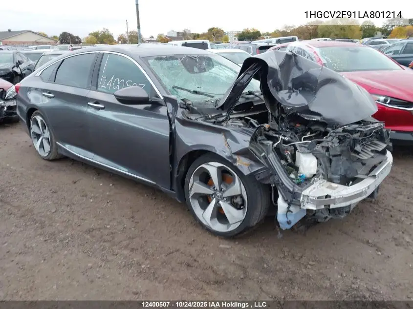 1HGCV2F91LA801214 2020 Honda Accord Touring 2.0T