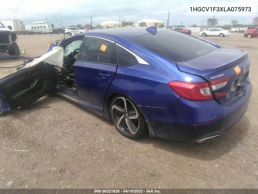 1HGCV1F3XLA075973 2020 Honda Accord Sport