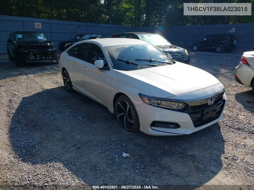 2020 Honda Accord Sport VIN: 1HGCV1F38LA023015 Lot: 40152501