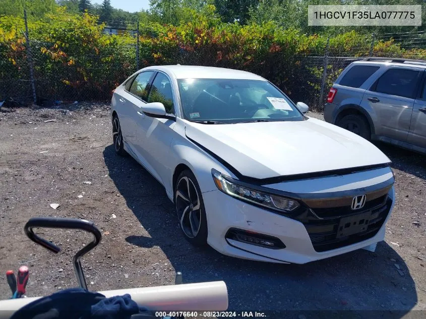 1HGCV1F35LA077775 2020 Honda Accord Sport