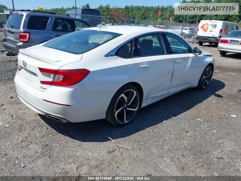 1HGCV1F35LA077775 2020 Honda Accord Sport