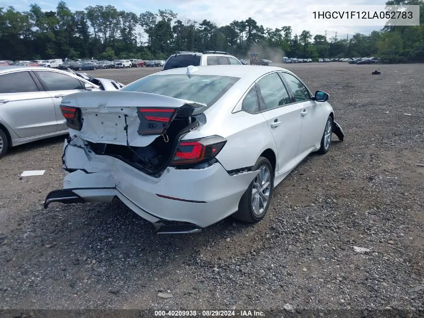 2020 Honda Accord Lx VIN: 1HGCV1F12LA052783 Lot: 40209938