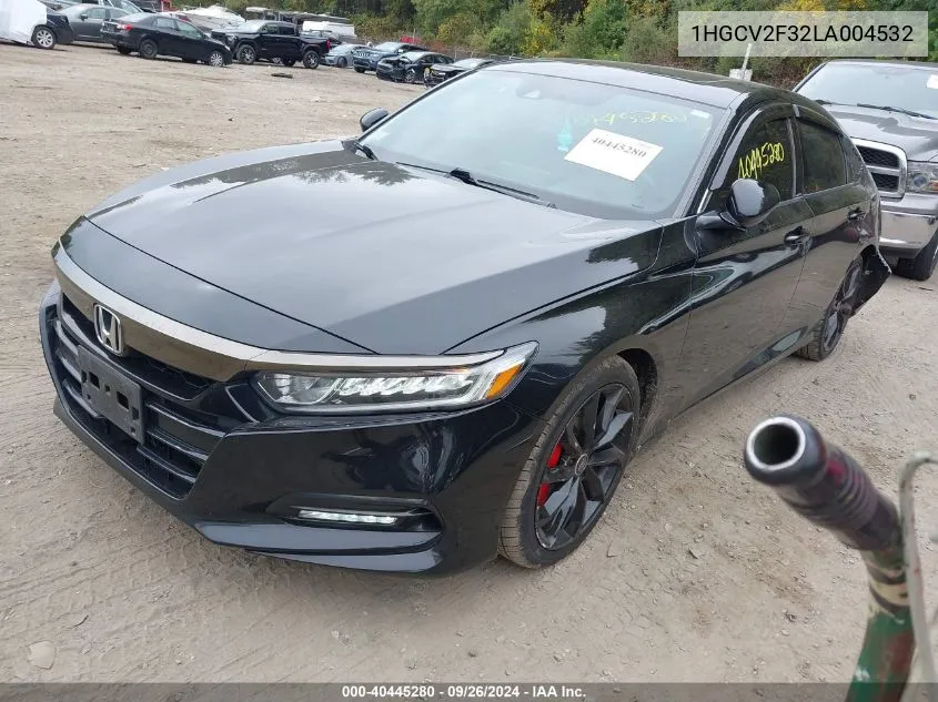 2020 Honda Accord Sport 2.0T VIN: 1HGCV2F32LA004532 Lot: 40445280