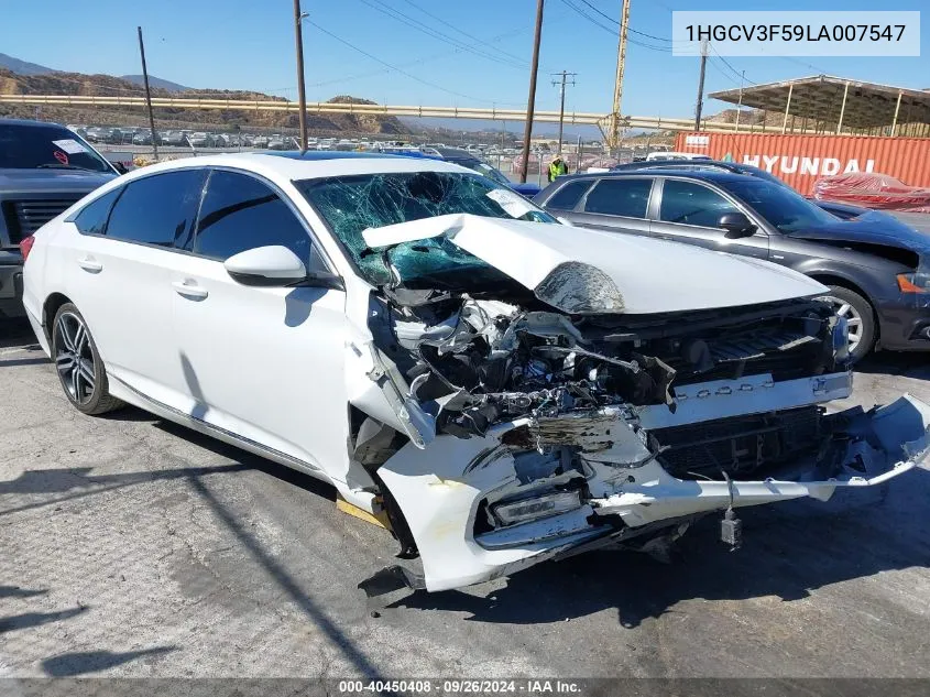 1HGCV3F59LA007547 2020 Honda Accord Hybrid Ex-L