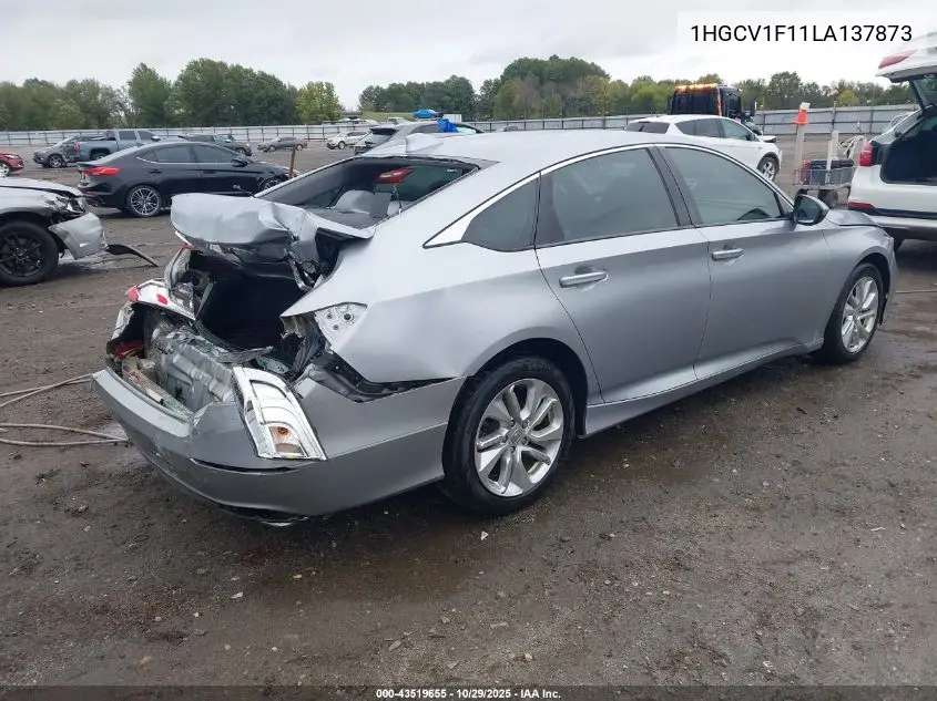 1HGCV1F11LA137873 2020 Honda Accord Lx