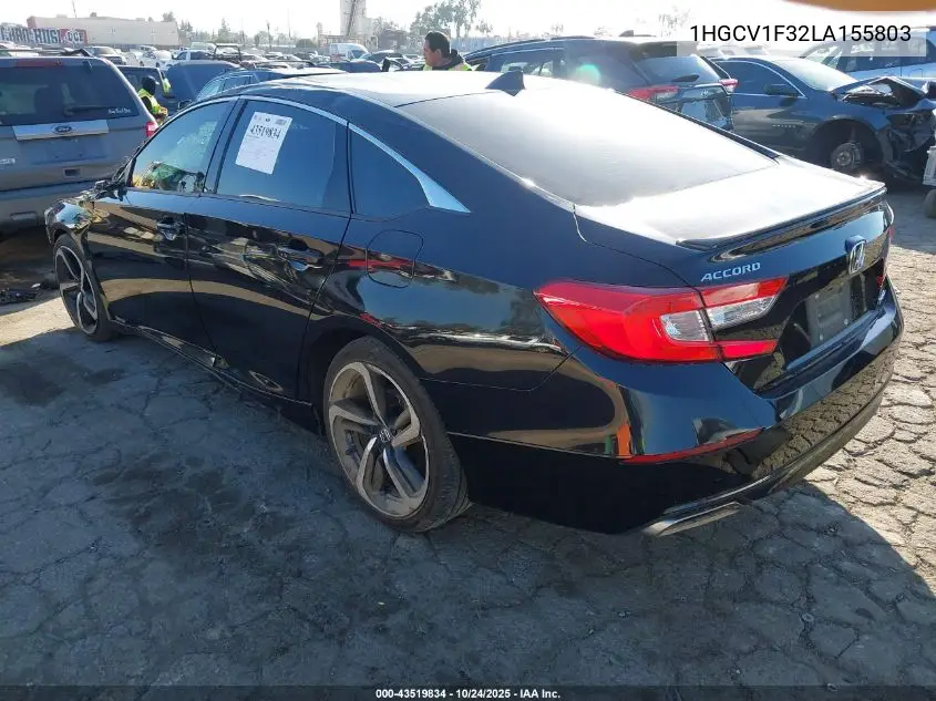 1HGCV1F32LA155803 2020 Honda Accord Sport