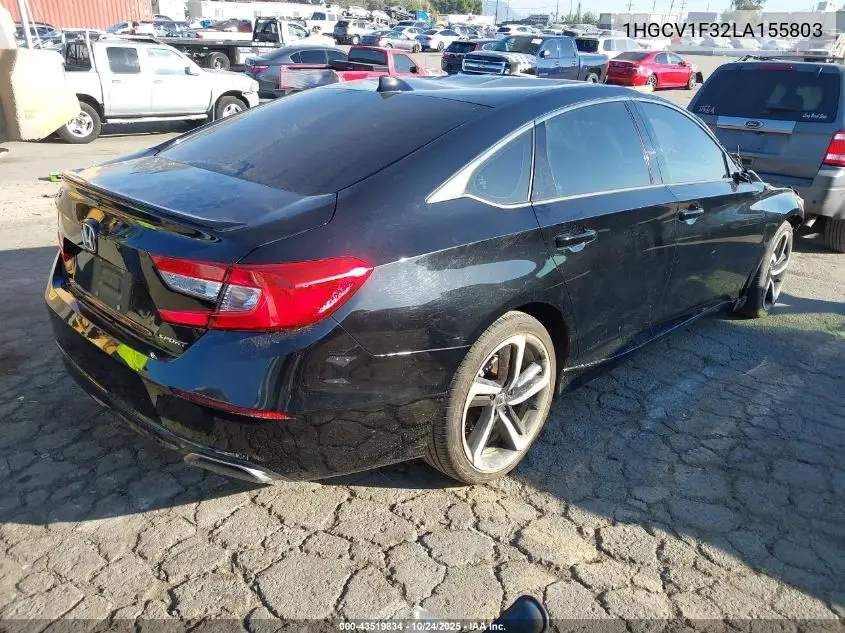1HGCV1F32LA155803 2020 Honda Accord Sport