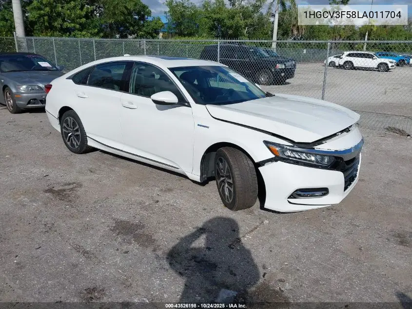 1HGCV3F58LA011704 2020 Honda Accord Hybrid Ex-L