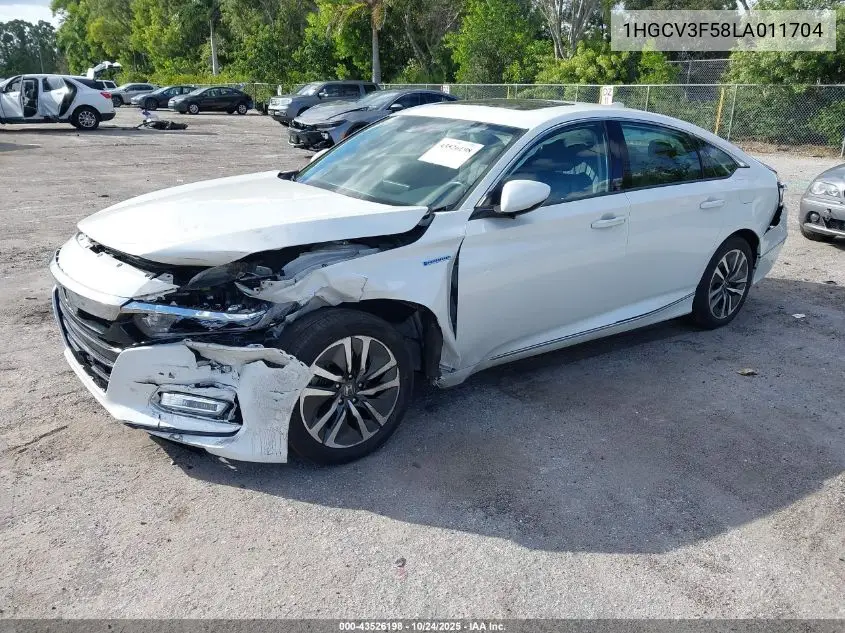 1HGCV3F58LA011704 2020 Honda Accord Hybrid Ex-L