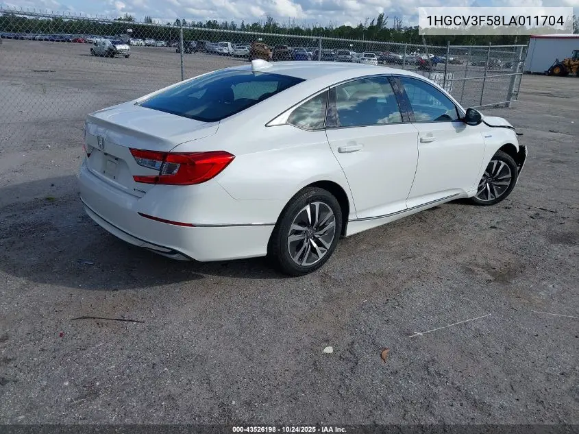 1HGCV3F58LA011704 2020 Honda Accord Hybrid Ex-L