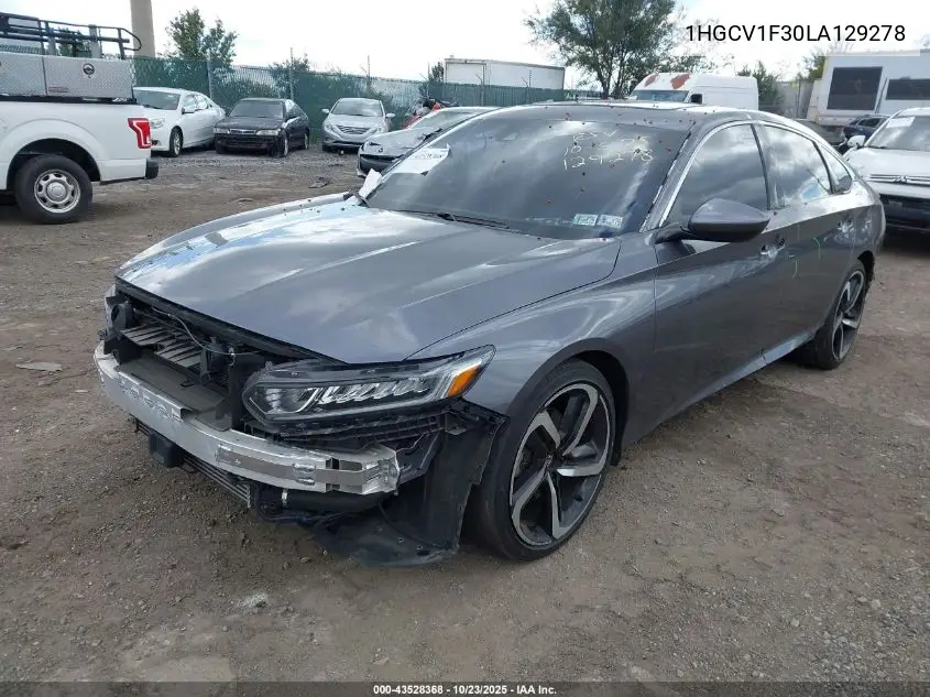 1HGCV1F30LA129278 2020 Honda Accord Sport