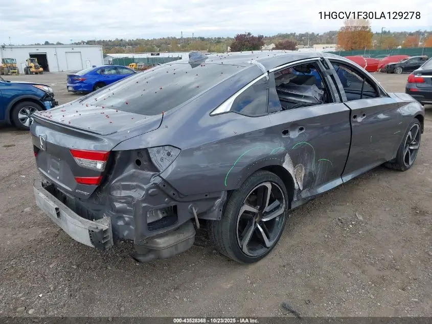 1HGCV1F30LA129278 2020 Honda Accord Sport